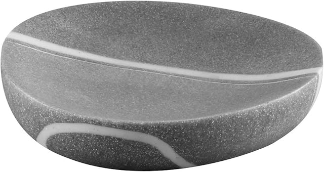 Zeller Soap Dish in Stone Optic, 12 x 12 x 2.2 cm