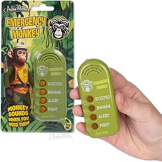 Archie McPhee Emergency Monkey Sound Maker: Hilarious Novelty Gag Gift (Green)
