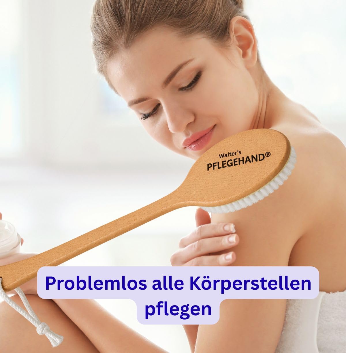 Walters przyrząd do pielęgnacji pleców ze szczotką do pleców i gąbką pod