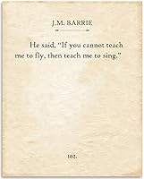 Vista 14 de Lone Star Art Peter Pan - So Come With Me Where Dreams Are Born - J.M. Barrie - 11x14 Unframed Typography Book Page Print - Great Neverland Gift &