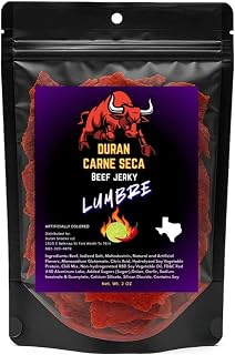 Tizon Lumbre Carne Seca - Spicy Fuego Beef Jerky Snack, Premium Mexican-Style Dried Beef, 2oz Resealable Pouch, No Added Hormones, USA Made