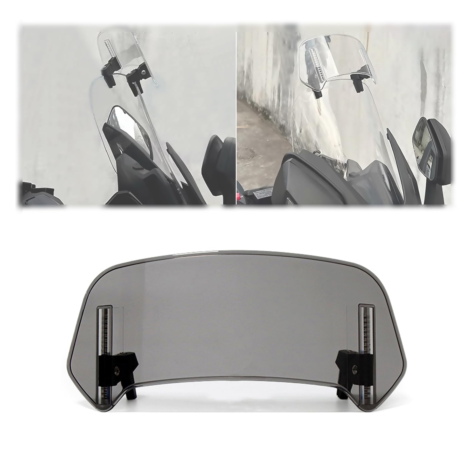 Woniyal Motorcycle Windscreen Extension Suitable for Benelli TNT 1130R 2011-2016, Deflector Spoiler Front Stationary Protection Panel Shroud Component,Black-L