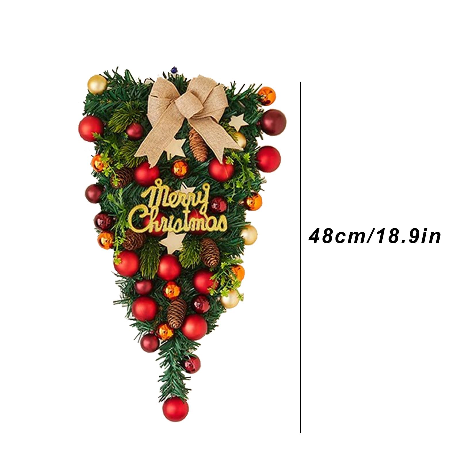 Ghirlanda Natalizia, Ghirlanda Natalizia a Goccia con Luci, Decorazioni Natalizie per Esterno per Natale, Inverno, Camino, Casa, Festa