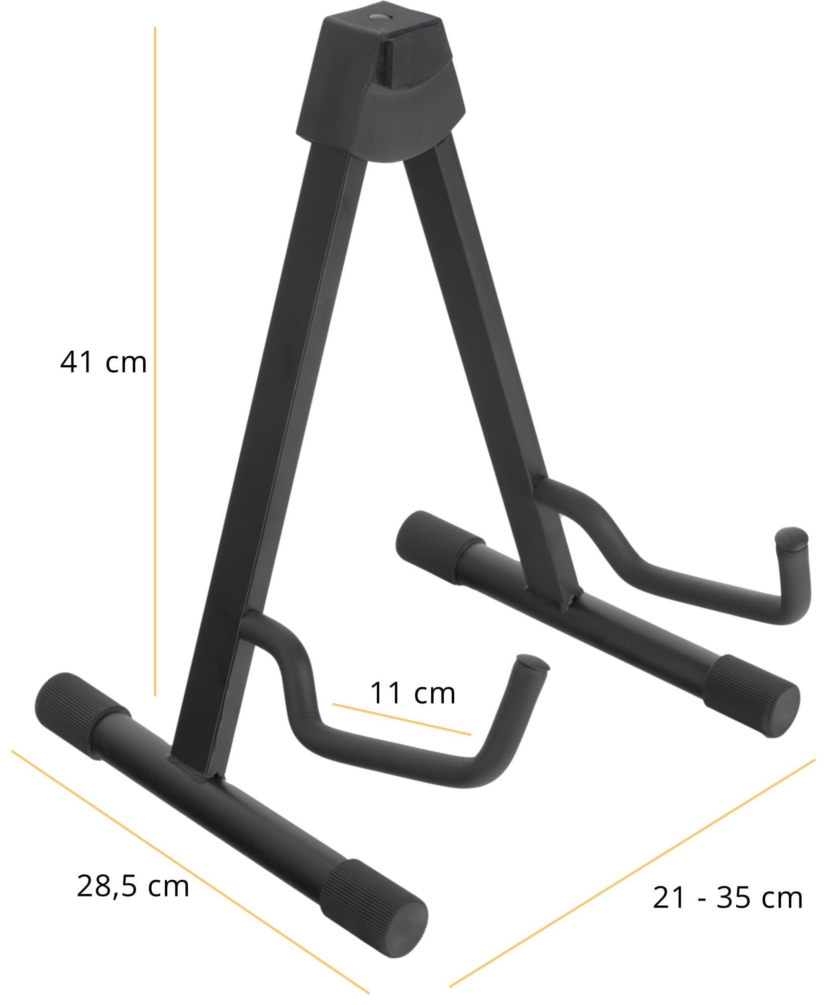 Classic Cantabile GS-2009A Supporti per Chitarre per Chitarre Acustiche | Supporto universale per chitarre classiche/western, bassi acustici e simili, Facile da piegare, Regolabile in 3 posizioni