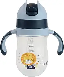 Clingo Copo Com Canudo De Silicone Leão