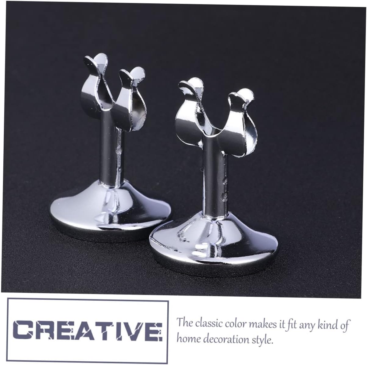 Veemoon 10pcs U-Shaped Multi-Function Card Stands for Table Numbers Place Card Holders for Weddings Events and Office Use Decorative Upright Holders for Name and Labels