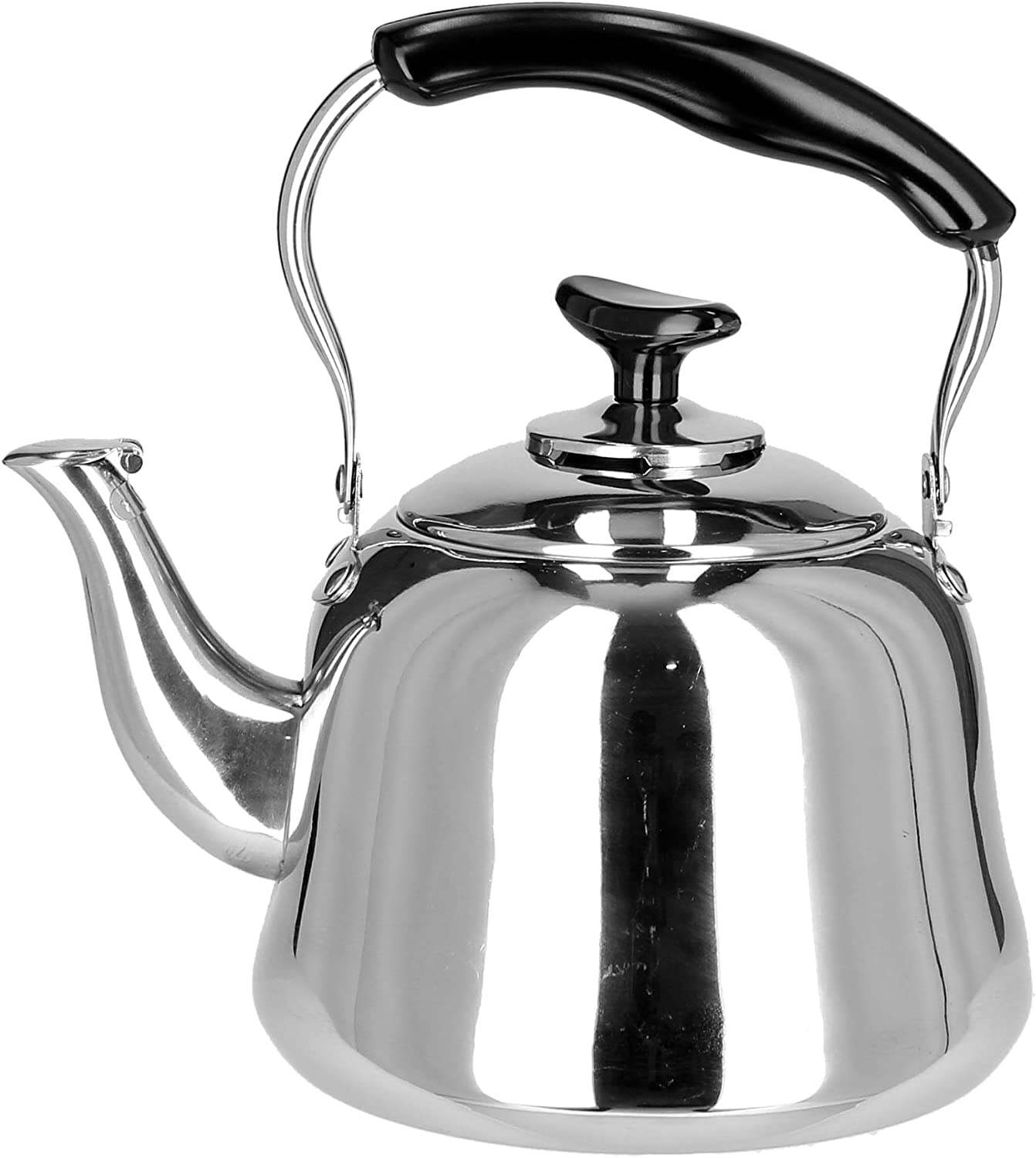 VENICE ITALY Stainless Steel Teapot, Teapot with Handle Heat Resistant Tea Kettle Teapot for Kitchen, Cafeteria, Hotel, Restaurant, and Office (2 LITER)
