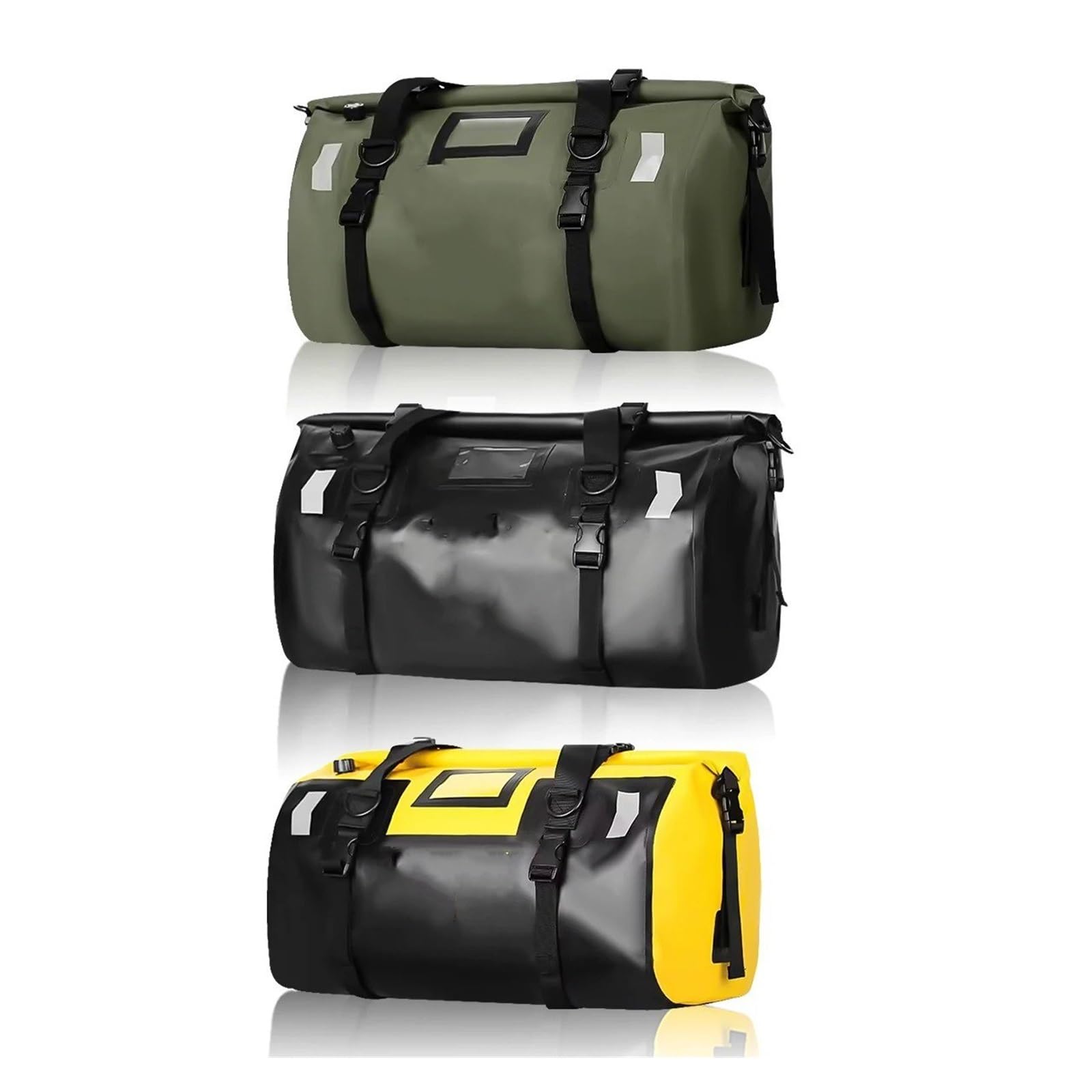 Top Case Motos Bolsa Motocicleta 40L/66L Impermeable Asiento Trasero Motor Coche Almacenamiento Picnic Viaje Mochila Aire Libre Bolsa De Moto(Black 66L)