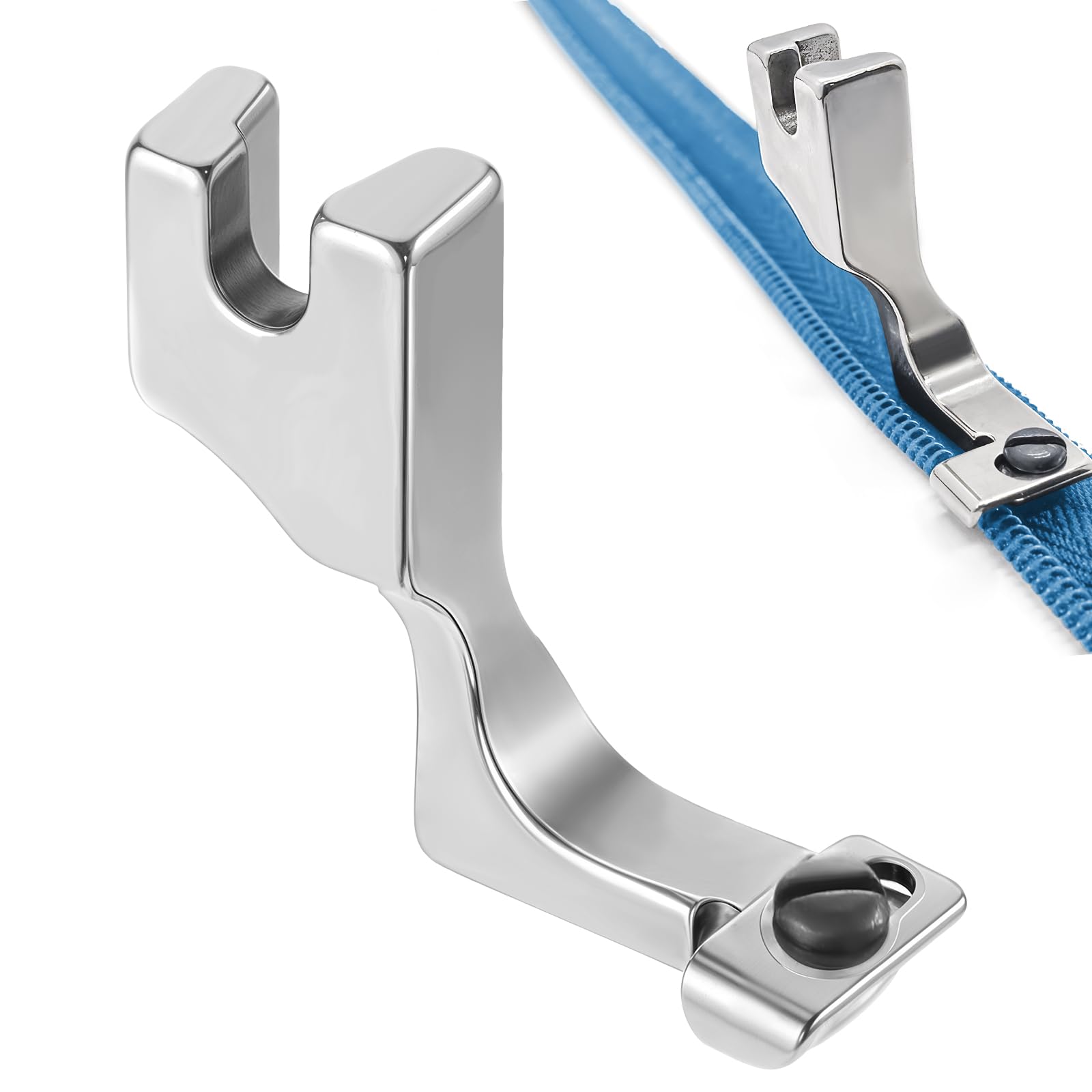 Ymapinc Adjustable Invisible Zipper Foot for Sewing Machine, 1pcs T69 Invisible Zipper Presser Foot Compatible with Home and Industrial Machines Alloy Steel Construction