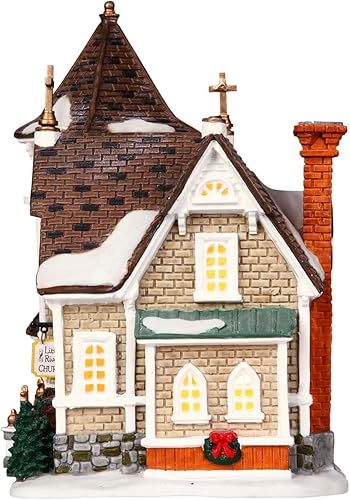 Miniatura 2 de Lemax Christmas Village Little River Church funciona con pilas LED - 45069