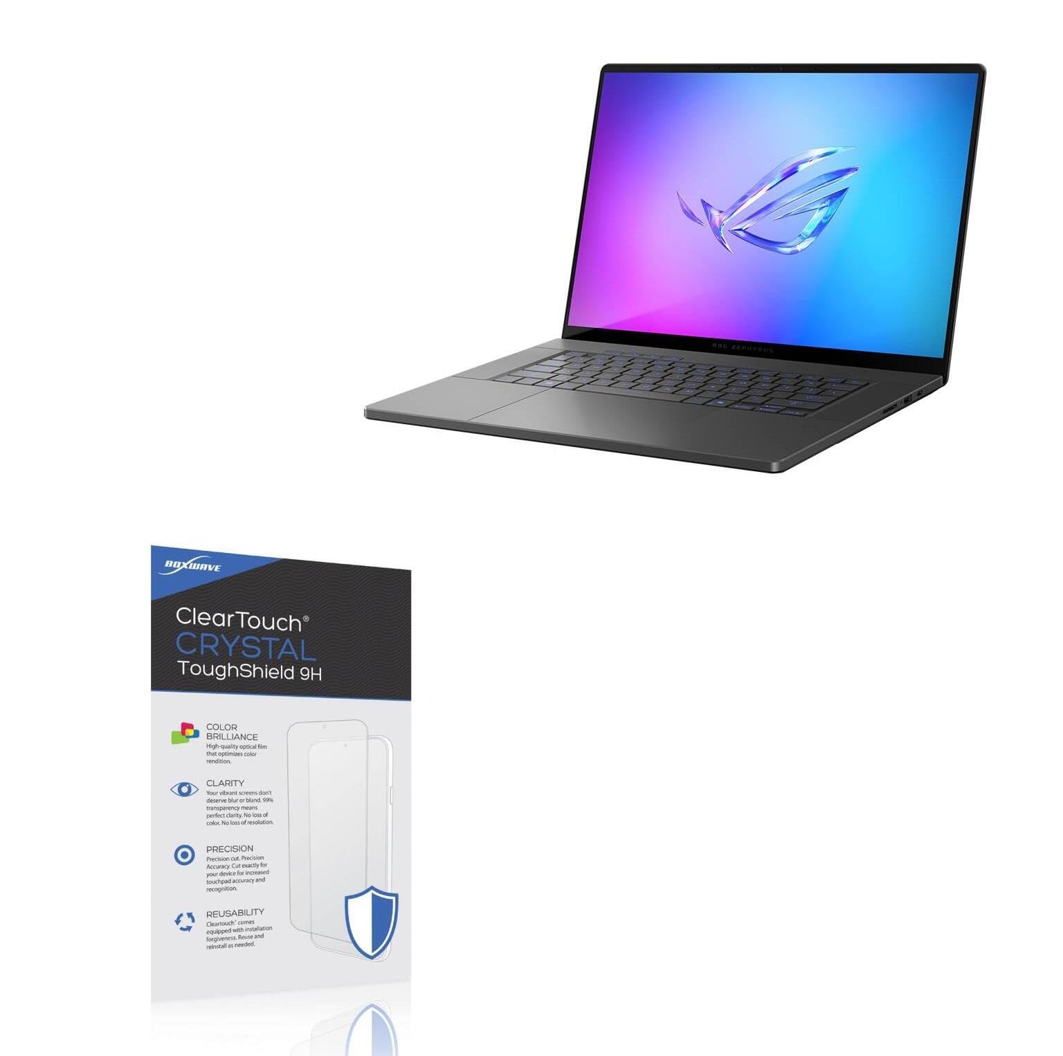BoxWave Screen Protector Compatible With ASUS ROG Zephyrus G16 GU605 (2025) - ClearTouch Crystal ToughShield 9H (2-Pack), Clear 9H Tough Flexible Film Screen Protector
