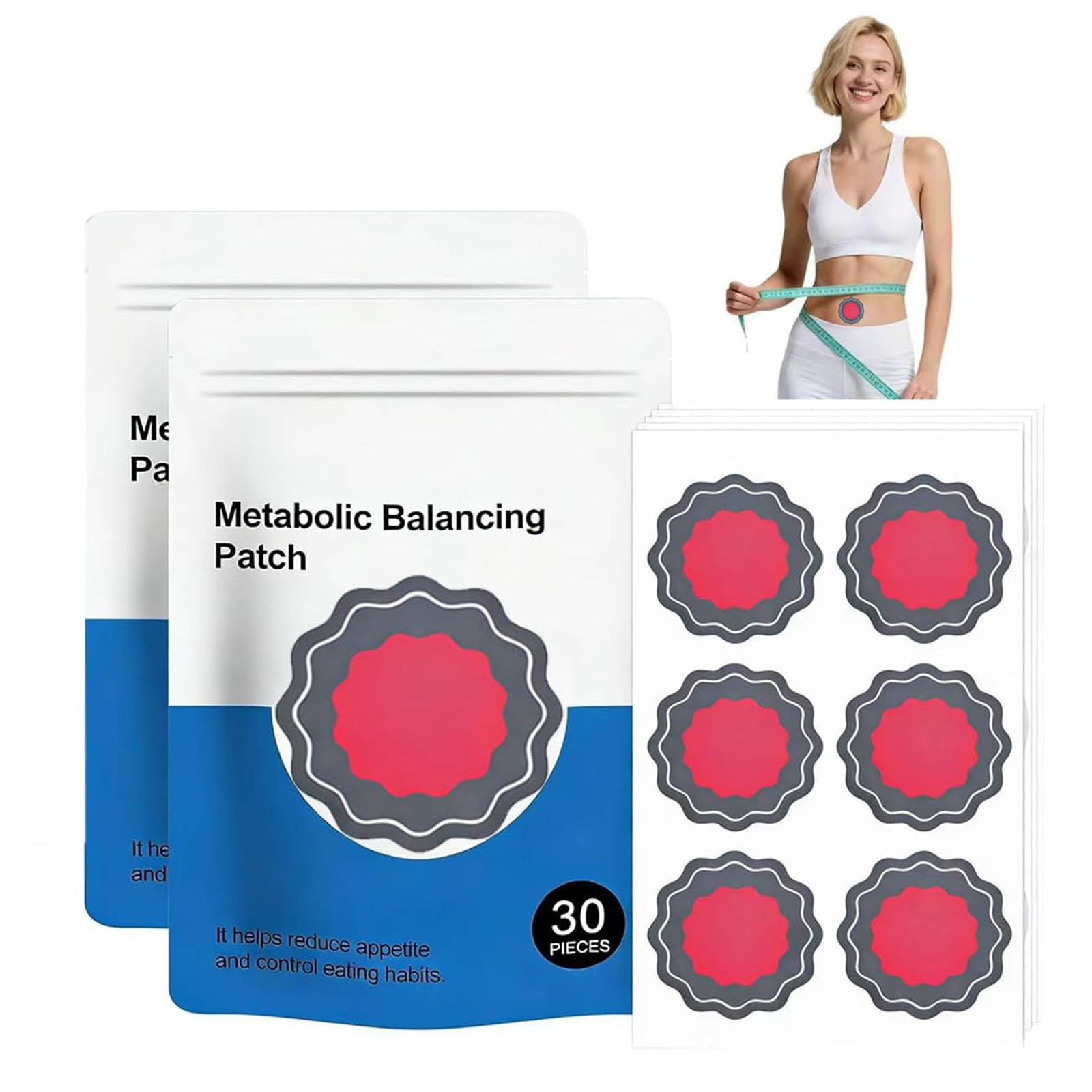 60 Stück Abnehmpflaster,Metabalancepatch,Kosmetisches Körperpflege Patch,Hautfreundliches Pflegepflaster zur äußeren Anwendung,Vorteilspack mit 60 Pflastern für Alle Körpertypen