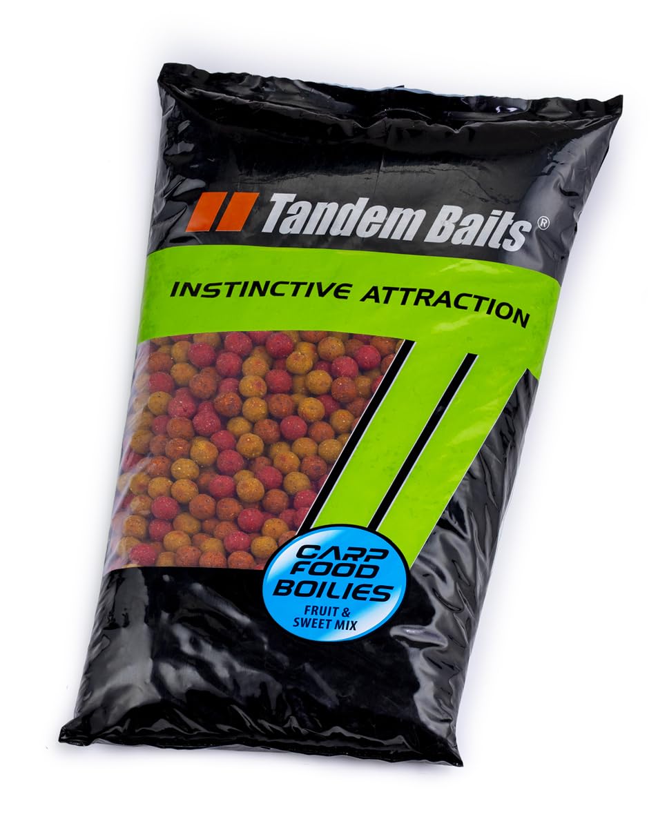 Tandem Baits Carp Food Mix Boilies Fruit & Sweet | Leckere Boilies für Karpfen Angeln ohne Mühe | Köder zum Große-Fische-Angeln | Karpfenzubehör für Profis & Hobby-Angler | Angelfutter 18 mm 10 kg