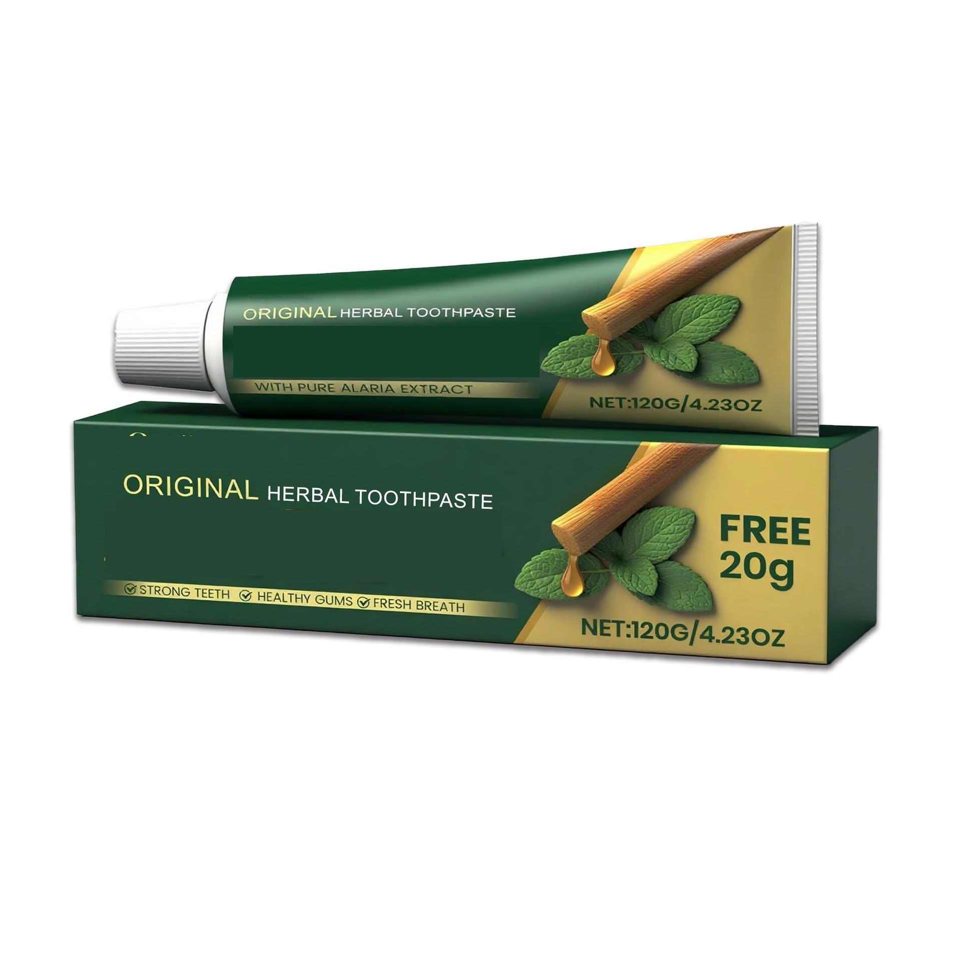 Pasta de dientes refrescante a base hierbas, 120 g: ilumina los, refresca el aliento y proporciona cuidado dental diario por la mañana noche(3pcs)