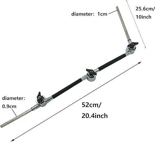 Miniatura 9 de TUOREN Percussion Cowbell Mount - Brazo en L para juego de batería de 0.374in0.472in