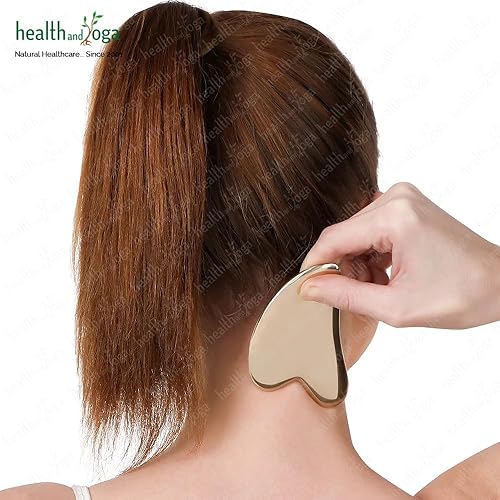 Miniatura 9 de Ayurveda BronzLove Kansa Gua Sha Herramienta de masaje  Movilización de tejidos blandos, herramienta de raspado de masaje de tendones  Alivio del