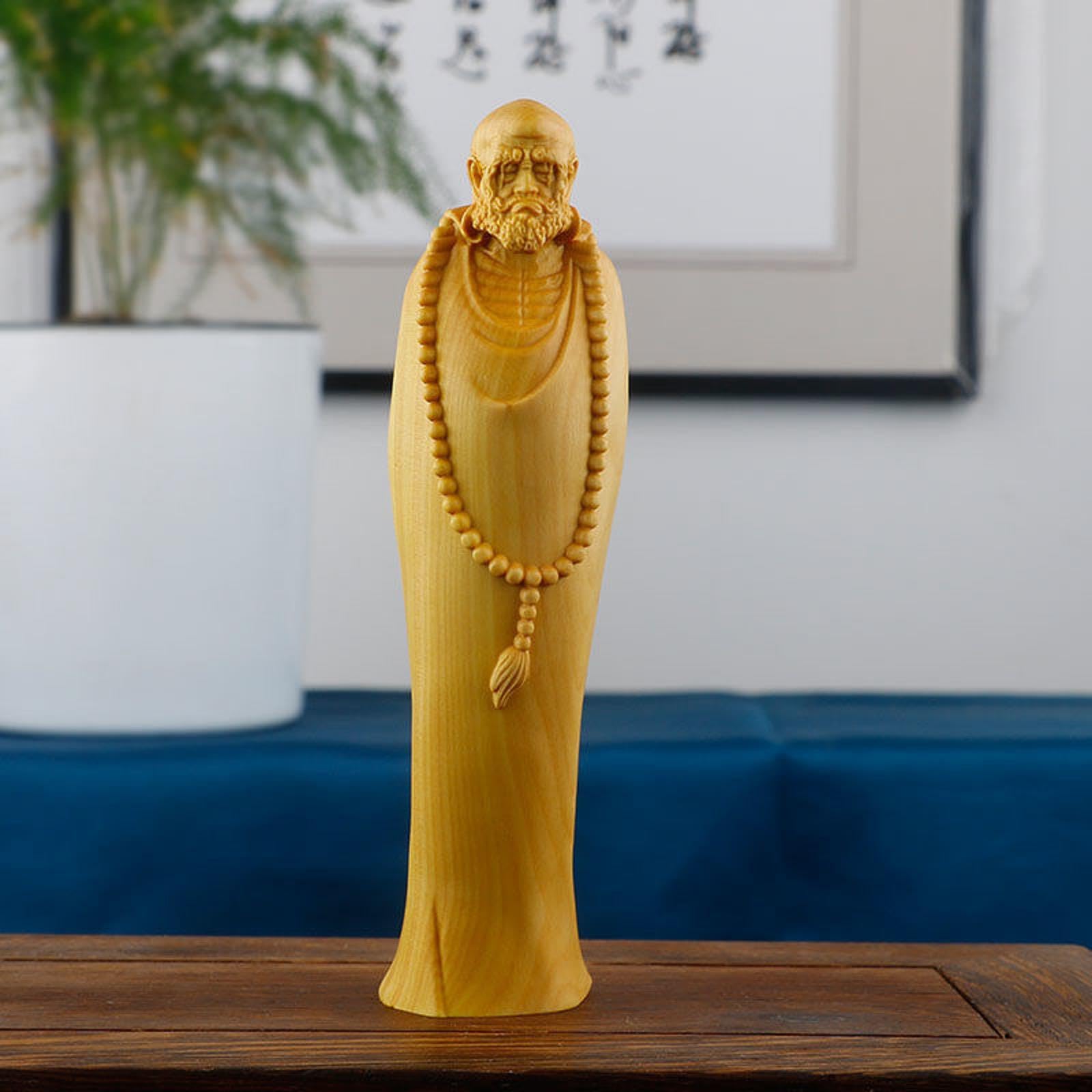 Sculpture Bodhidharma Feng Shui pour Salon et Bureau Cosy
