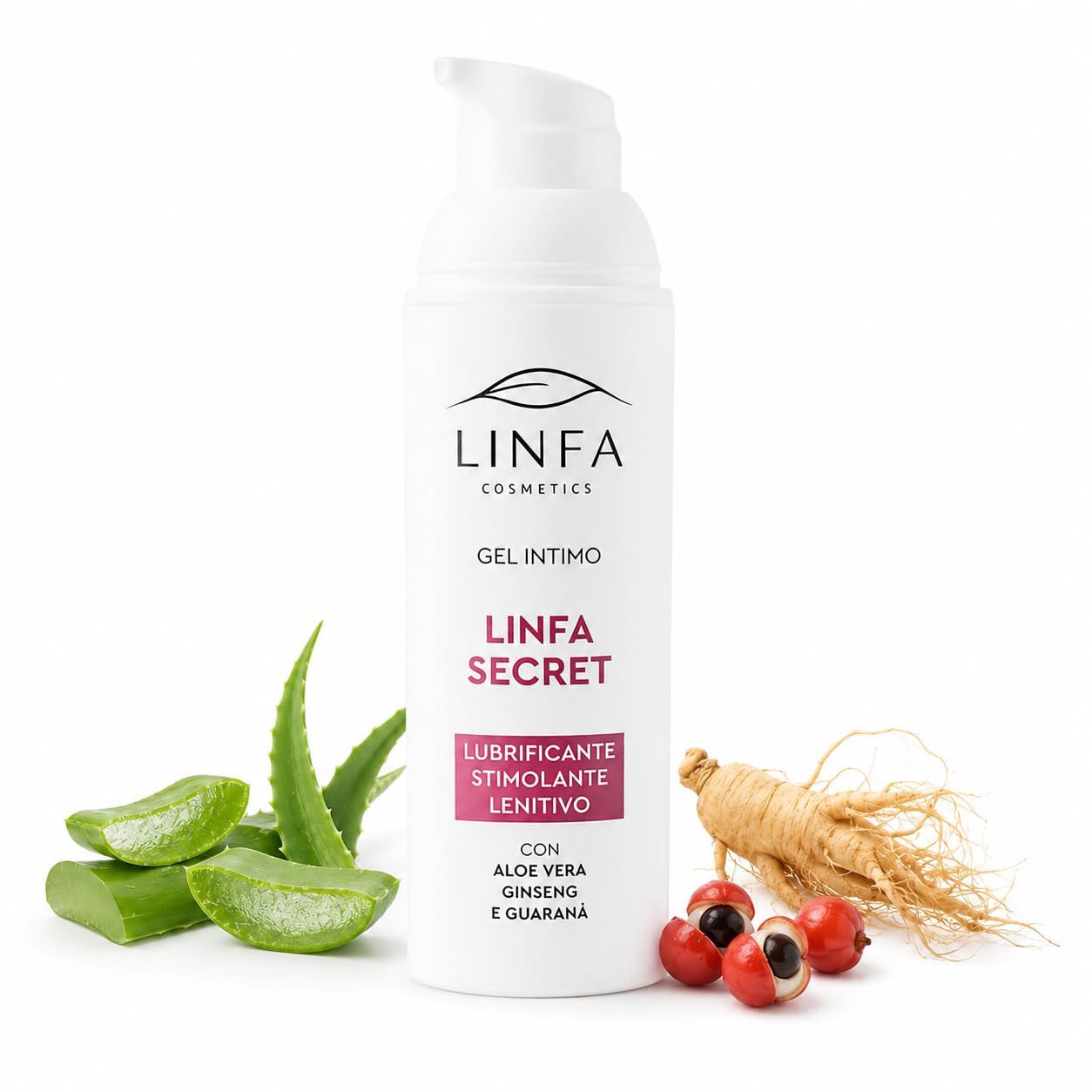 Linfa Cosmetics Secret Intimate - Gel estimulante y lubricante con aloe vera, arginina y bisabolol, gel hidratante para comodidad y bienestar íntimos, 50 ml