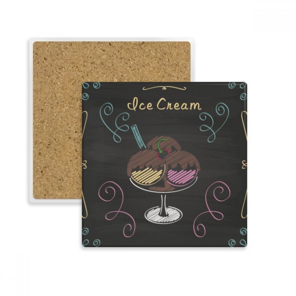 Coaster en pierre absorbante glace chocolat cadeau idéal pour amateur de thé