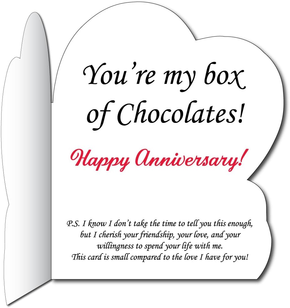 VictoryStore Jumbo Greeting Cards: Giant Anniversary Card (Box of Chocolates) 2 feet x 3 feet Card with Envelope