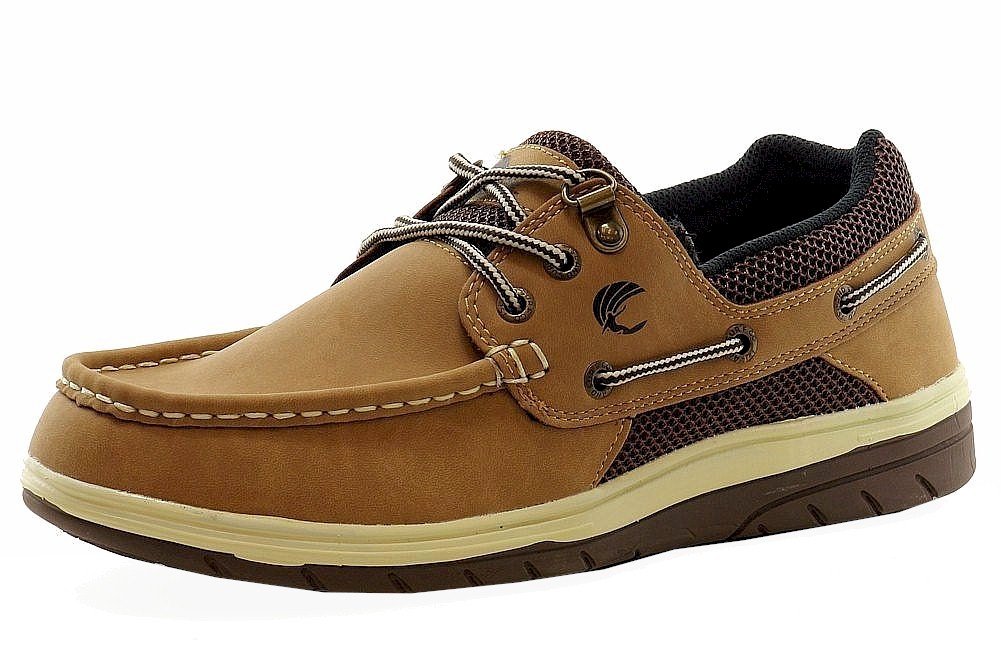 Island Surf Mens Sail Lite Memory Foam Parchment Boat Shoes Sz: 10.5