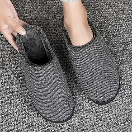 YUKTOPA Men's Women's Memory Foam Slippers Comfy House Slippers Warm Soft Plush Lining Closed Toe Bedroom Slippers4