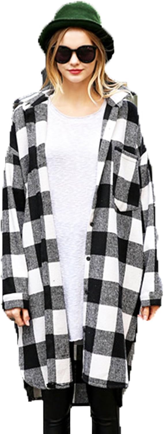 Amazon ラナチュール La Nature レディース ロング 丈 シャツ 長袖 ブロック チェック ゆったり チュニック ワンピース 白系 カーディガン ボレロ 通販