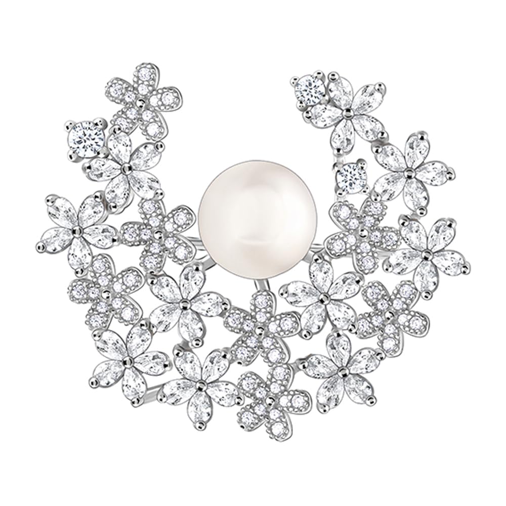 925 Silver Crescent Brooch| Gifts for Women and Girls | With Certificate of Authenticity and 925 Stamp | 6 Months Warranty