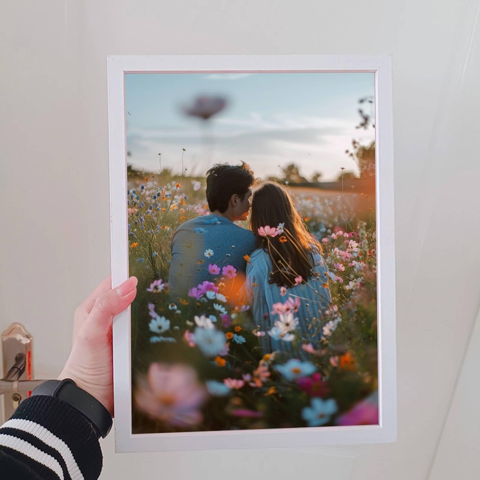 Bilderrahmen Zum Hinstellen, Bild 20.3 x 25.4 cm Anzeigen, Weiß Rechteck Bilderrahmen für Home Decor, Horizontal & Vertikal, Tischplatte, MDF