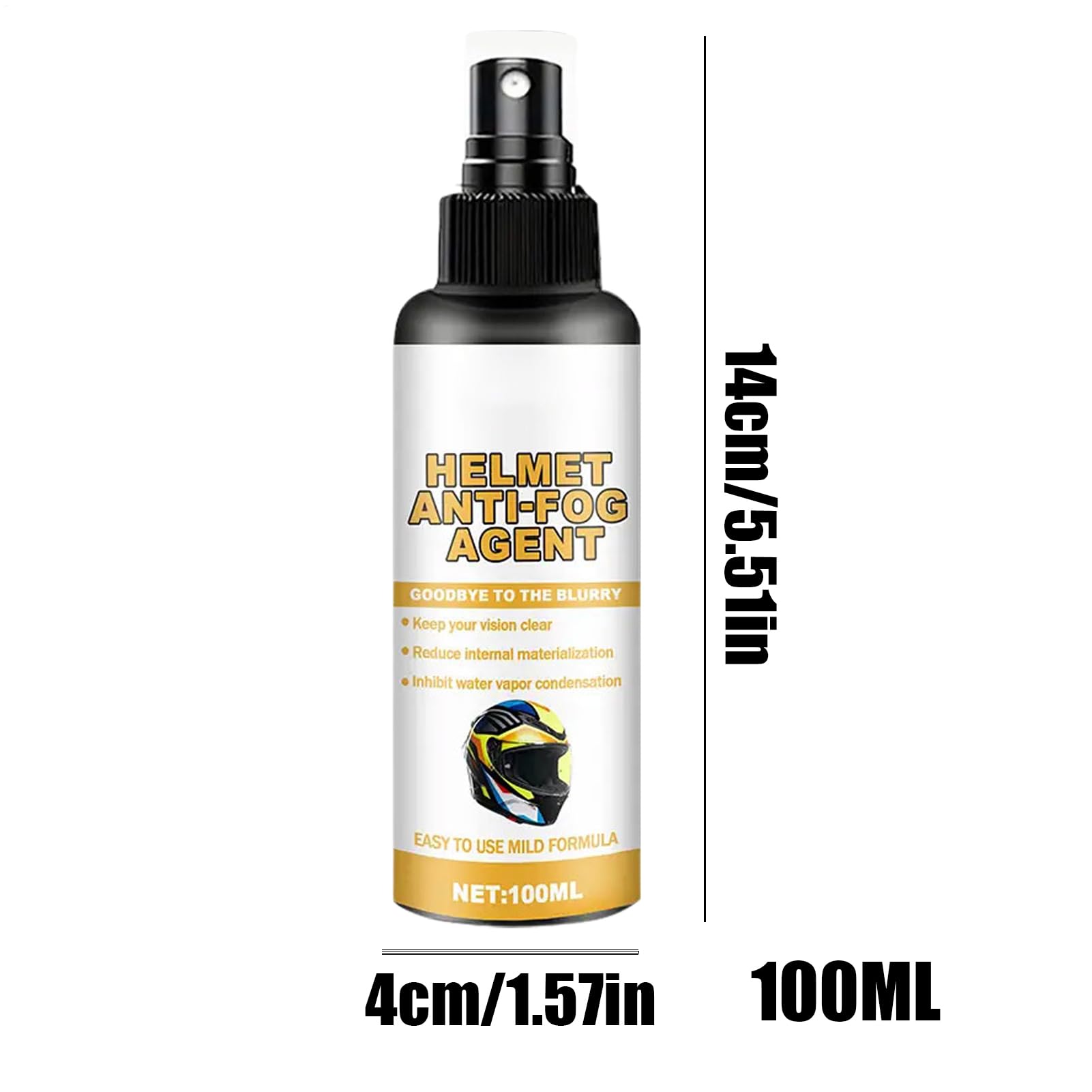 Spray anti-appannamento | Detergente anti condensa con rivestimento | Spray anti appannamento per casco moto 100ml - per occhiali, schermi moto, sci, snowboard, sport all'aria aperta, uomo e donna