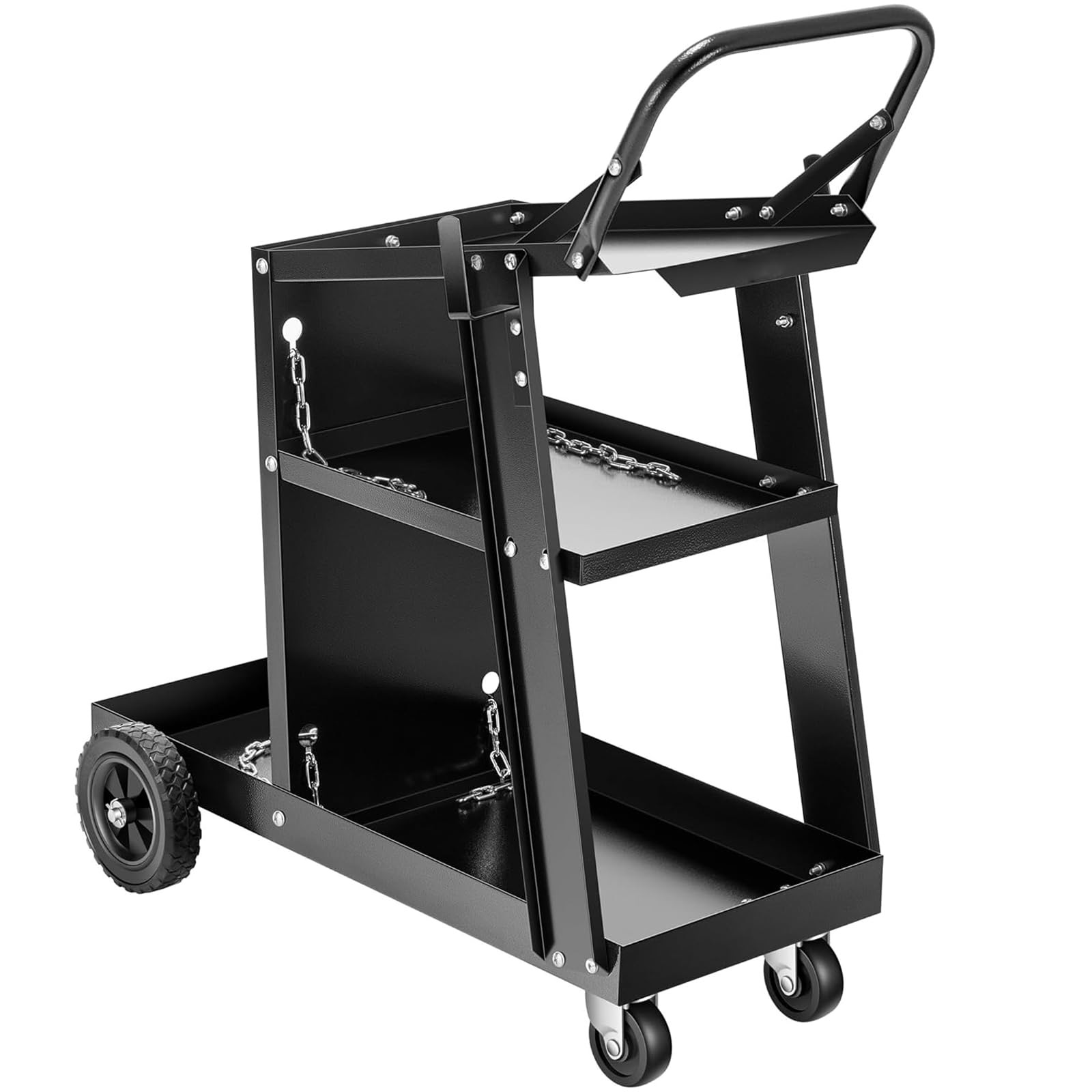 DIY HOME 3-Tier Welding Cart MIG TIG ARC Plasma Cutter Welder Welding Cart Universal W/Tank Storage, 200lbs Capacity 1