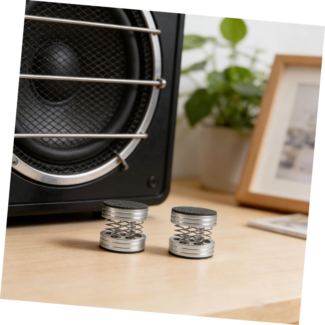 SHINEOFI 4piezas Almohadillas para Altavoces de Aislamiento Acústico Pies de Aislamiento para Altavoces Protector de Suelo para Subwoofer Amortiguador de Vibraciones para HiFi