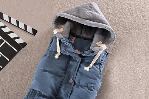 UVITAS Colete feminino outono e inverno esportes casual com capuz algodão pele de pêssego veludo col
