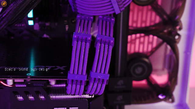 Image of AsiaHorse 18AWG PSU Cable Extension Sleeved Custom Mod GPU PC Audio Video Power Supply Soft Braided Cables with Two Color Comb Kit 24P /8P to 6+2P / 8P to 4+4P 30CM