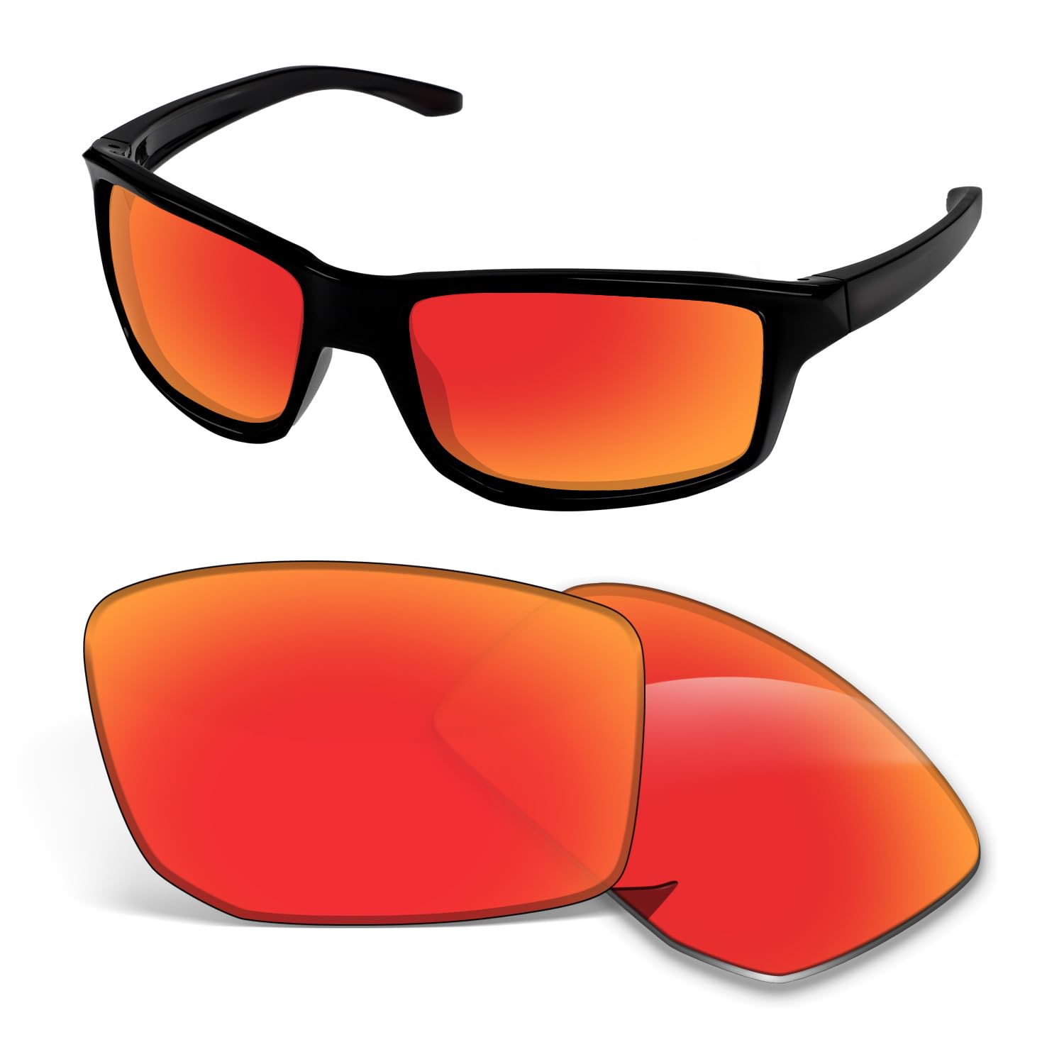 Verres de rechange de 1,5 mm compatibles avec les lunettes de soleil Oakley Gibston XL OO9470 62 mm, anti-rayures et résistantes aux chocs