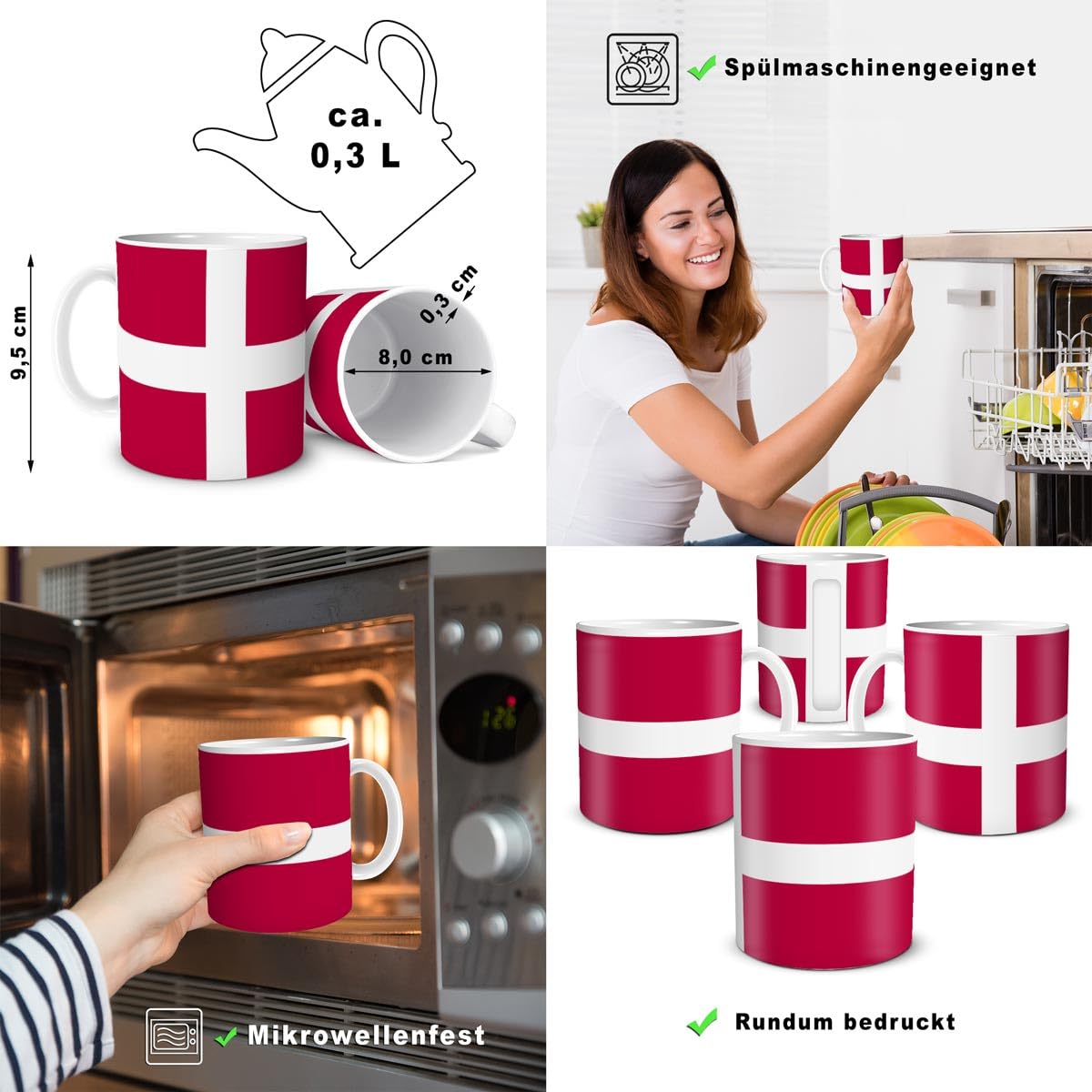 Kanada-Flaggen-Tasse Von TRIOSK – 330 Ml Keramikbecher Für Reisefans & Kanada-Liebhaber
