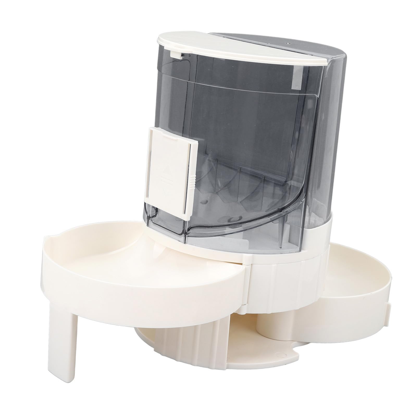 Mangiatoia per Animali Domestici, Design Retrattile Rotante Cibo da 1,3 Libbre Capacità Acqua 1,3 Litri Mangiatoia Automatica per Animali Domestici, Dispenser di Cibo per Gatti con Base (GREY)