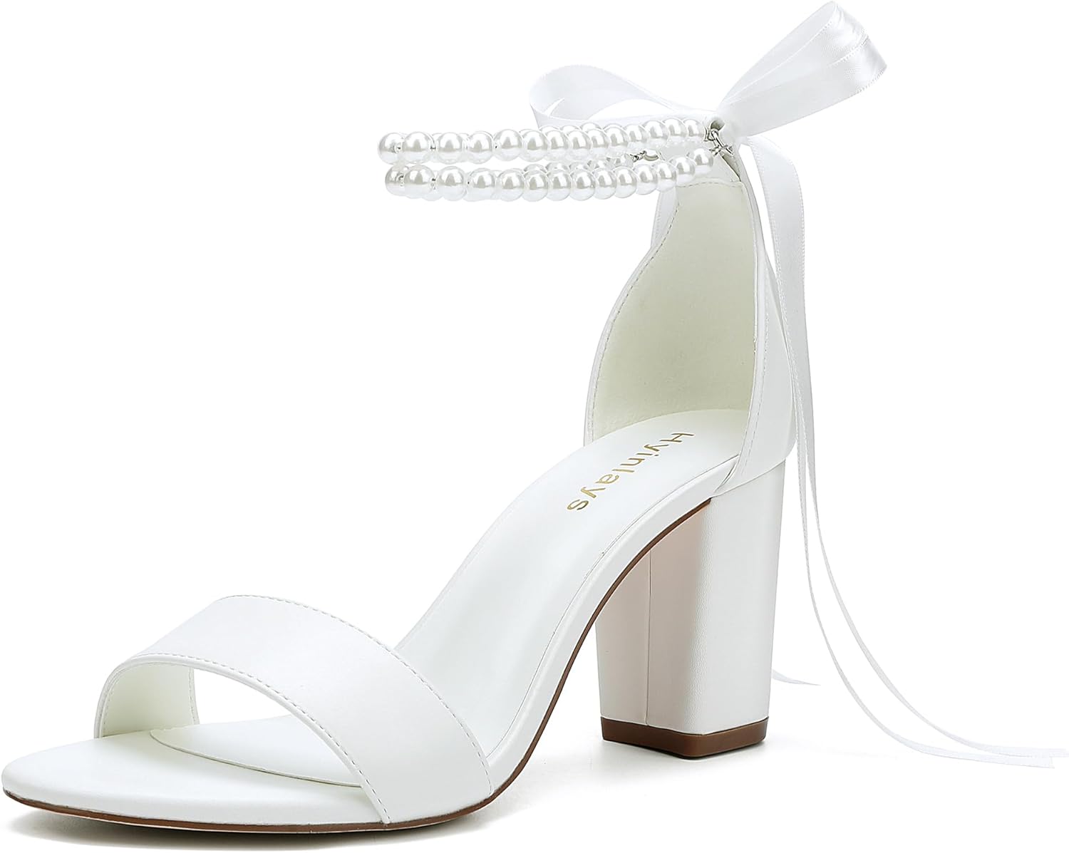 Womens Open Toe Block Heel Pearl Wedding Shoes for Kenya Ubuy