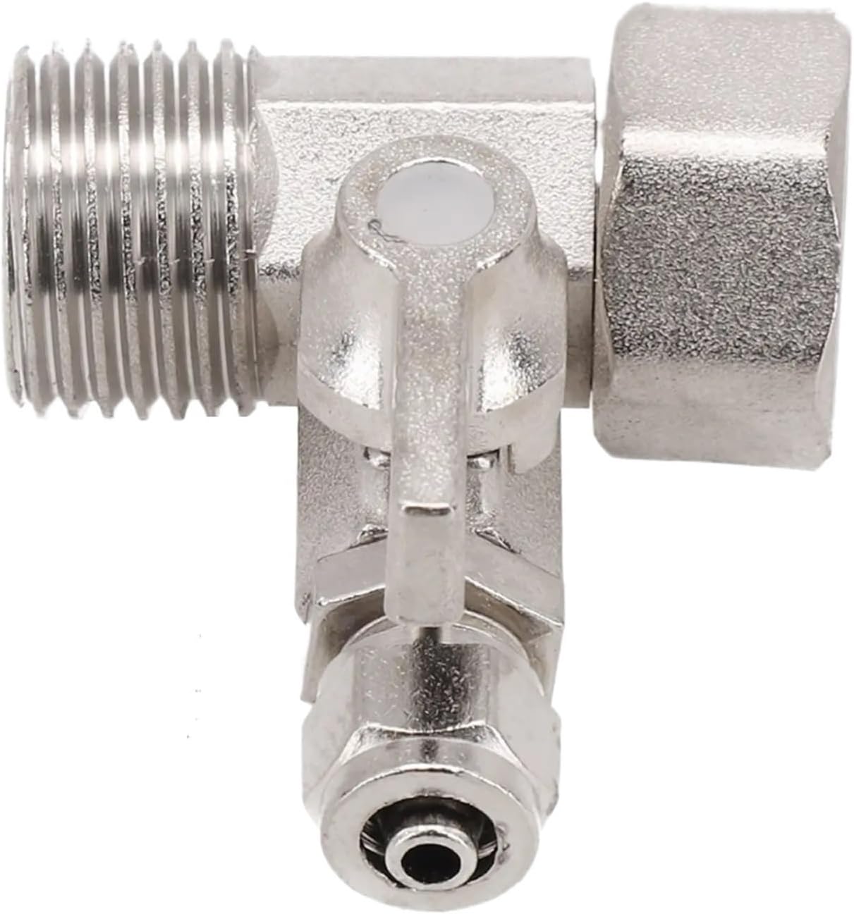 1PC RO Feed Water Adapter 1/2" to 1/4" With Shut-Off Ball Valve Faucet Tap Feed Reverse Osmosis Tee B Cold Water Tube