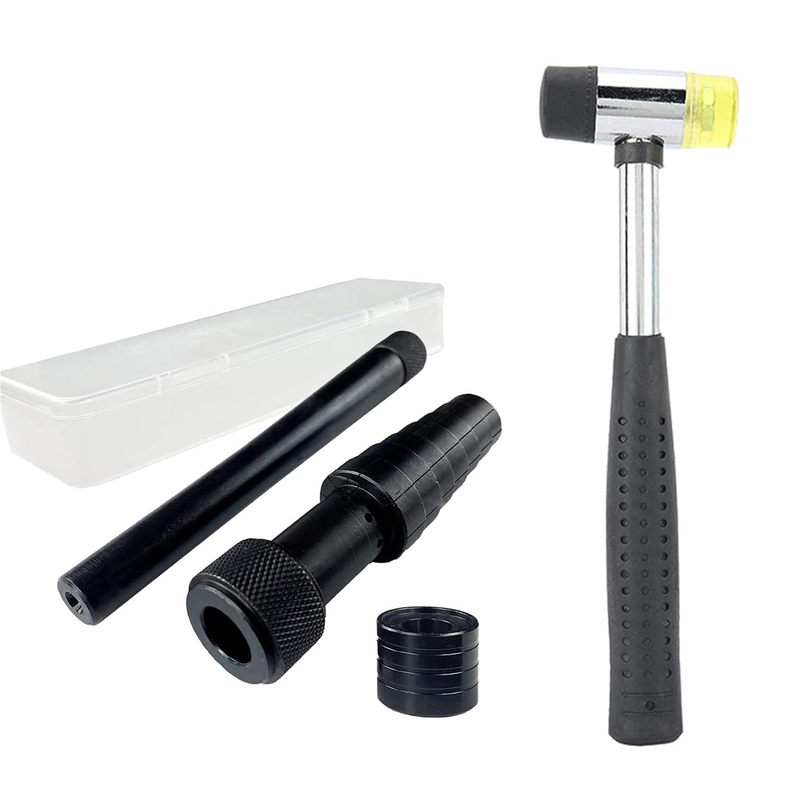 Ecarteur d'anneaux pour alliances et bijoux - 7 sections - Amplificateur de bagues avec marteau