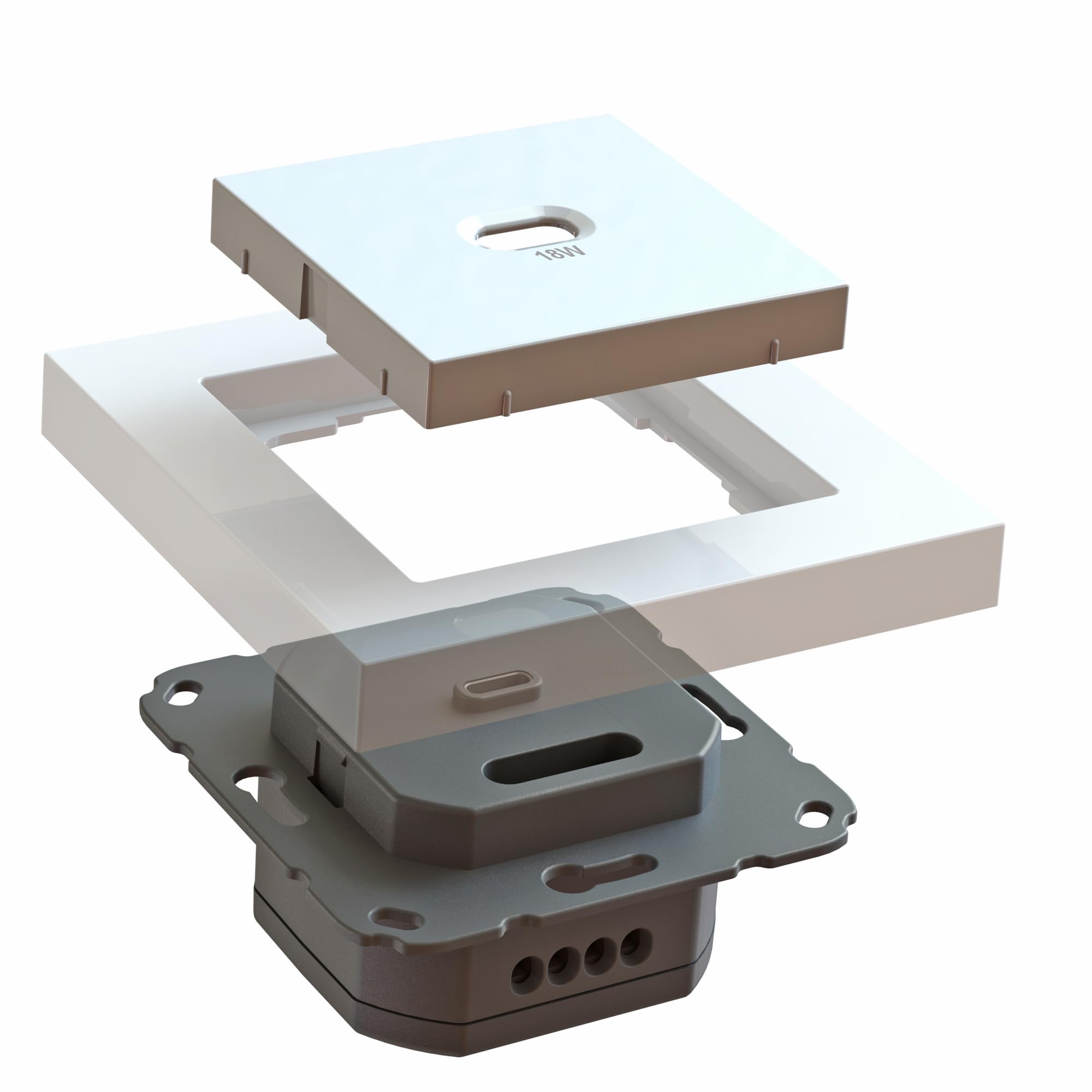 EHMANN Podtynkowa stacja ładująca USB z USB-C 18 Watt Charge