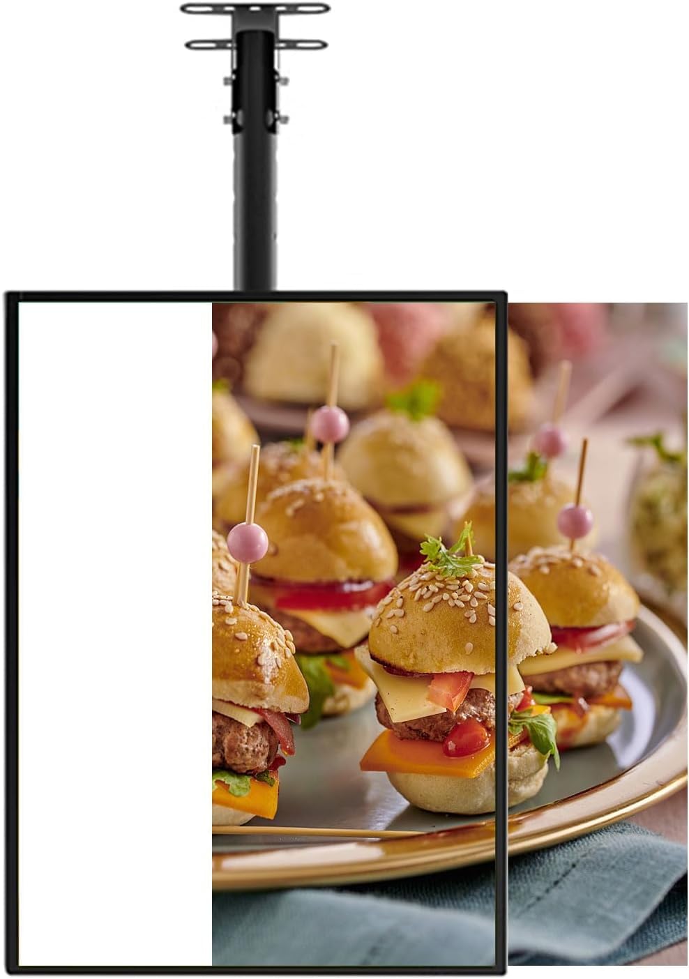 Tablica menu z podświetleniem LED, naścienna, do restauracji, barów i sklepów, wyświetlacz 50 x 60 cm z różnymi opcjami zawieszenia, przyciągające wzrok oznakowanie LED