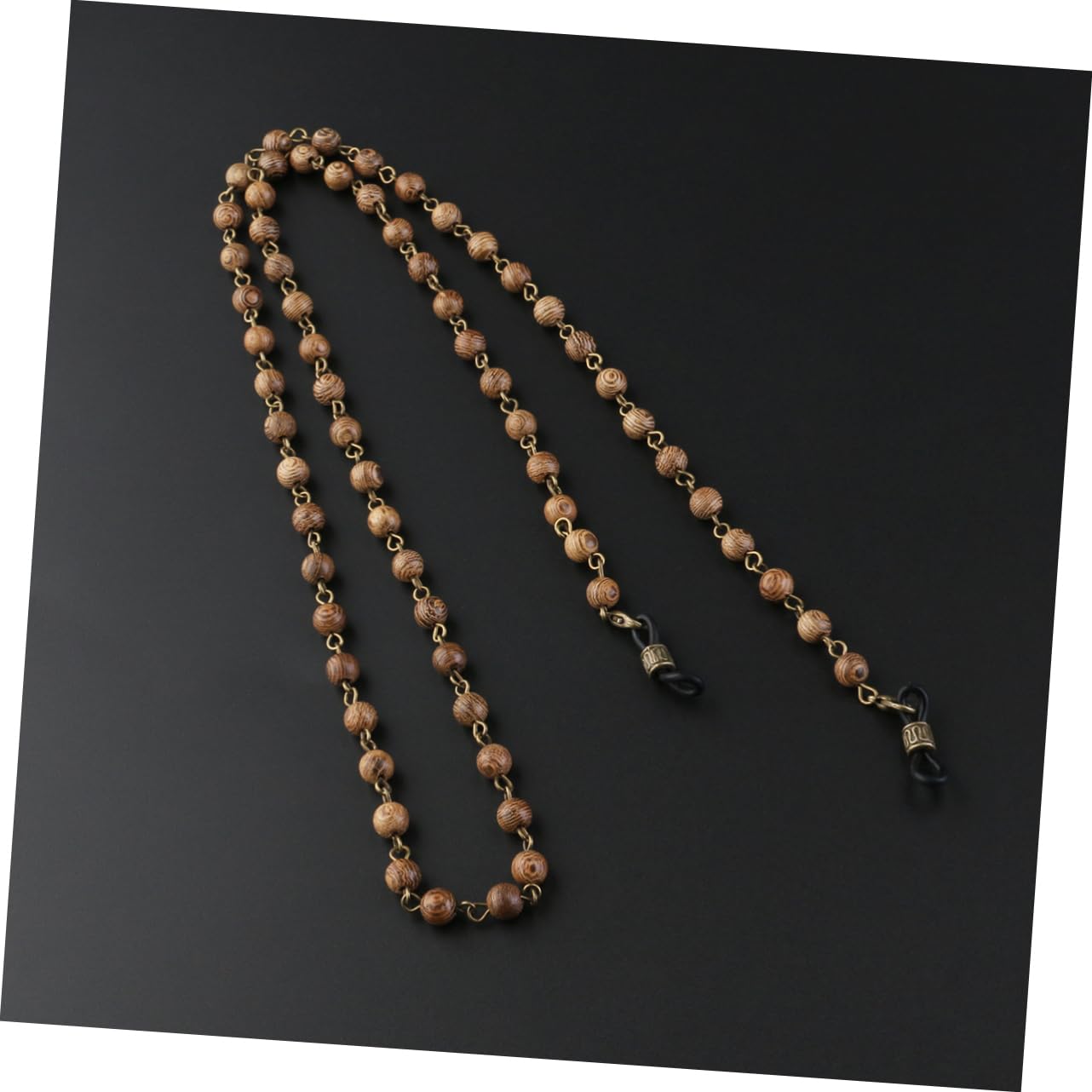 GALPADA 3stücke Wood Eyeglasses Bead Chain Neck Holder Aus Natürlichem Hartholz Stilvolle Brillenkette Mit Elastischen Gummispitzen Für Sonnenbrillen Und Lesebrillen