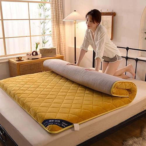 Miniatura 2 de Colchón de futón plegable japonés, colchón de tatami coreano, almohadillas de dormir japonesas para el suelo, colchón enrollable para estudiantes,