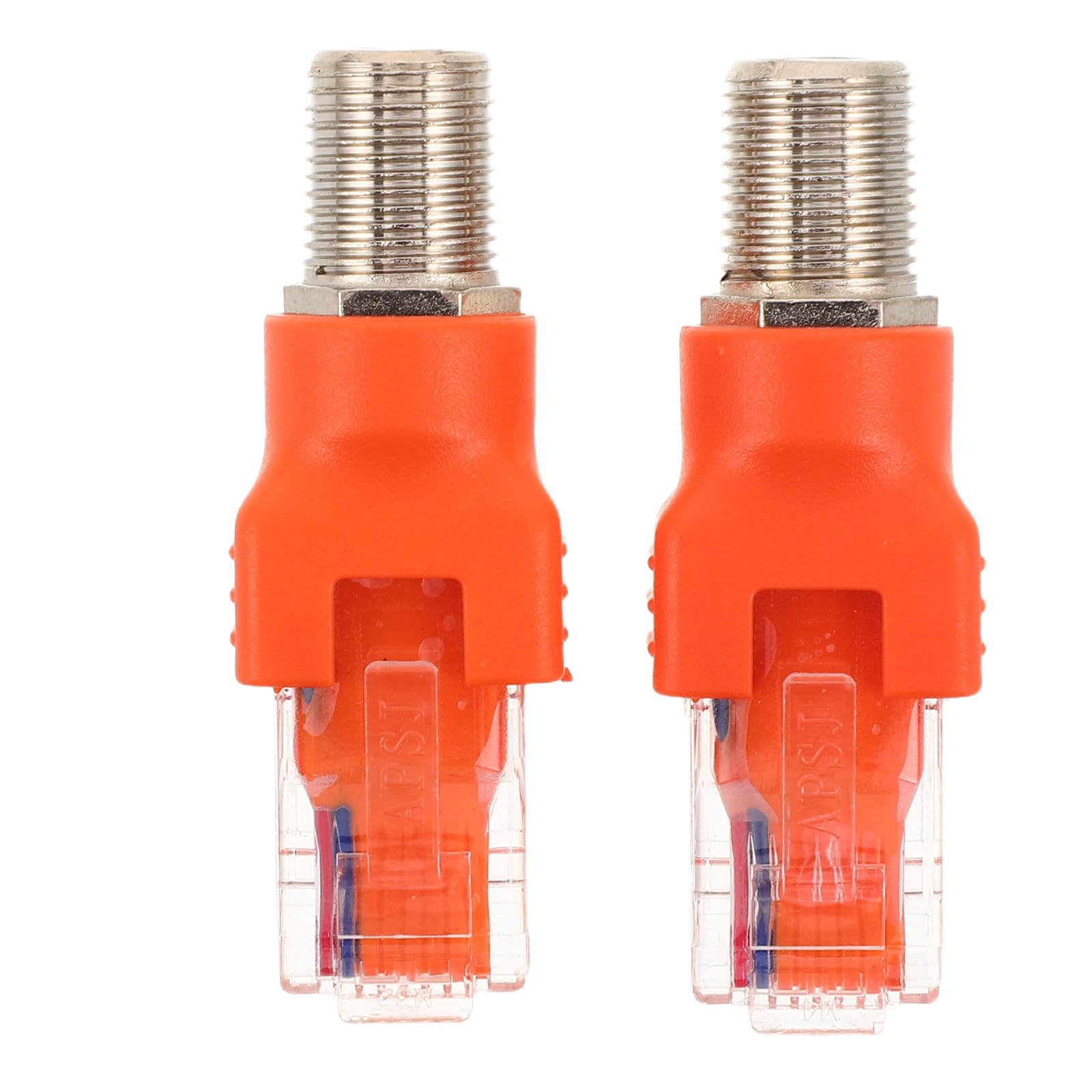 Adaptador coaxial a Ethernet Operitacx de RF a RJ45 conector hembra F para probar cables de red 8