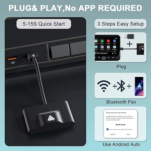 Miniatura 4 de Adaptador inalámbrico Android automático adaptador inalámbrico Android automático fácil configuración AA inalámbrico Android Auto para teléfonos