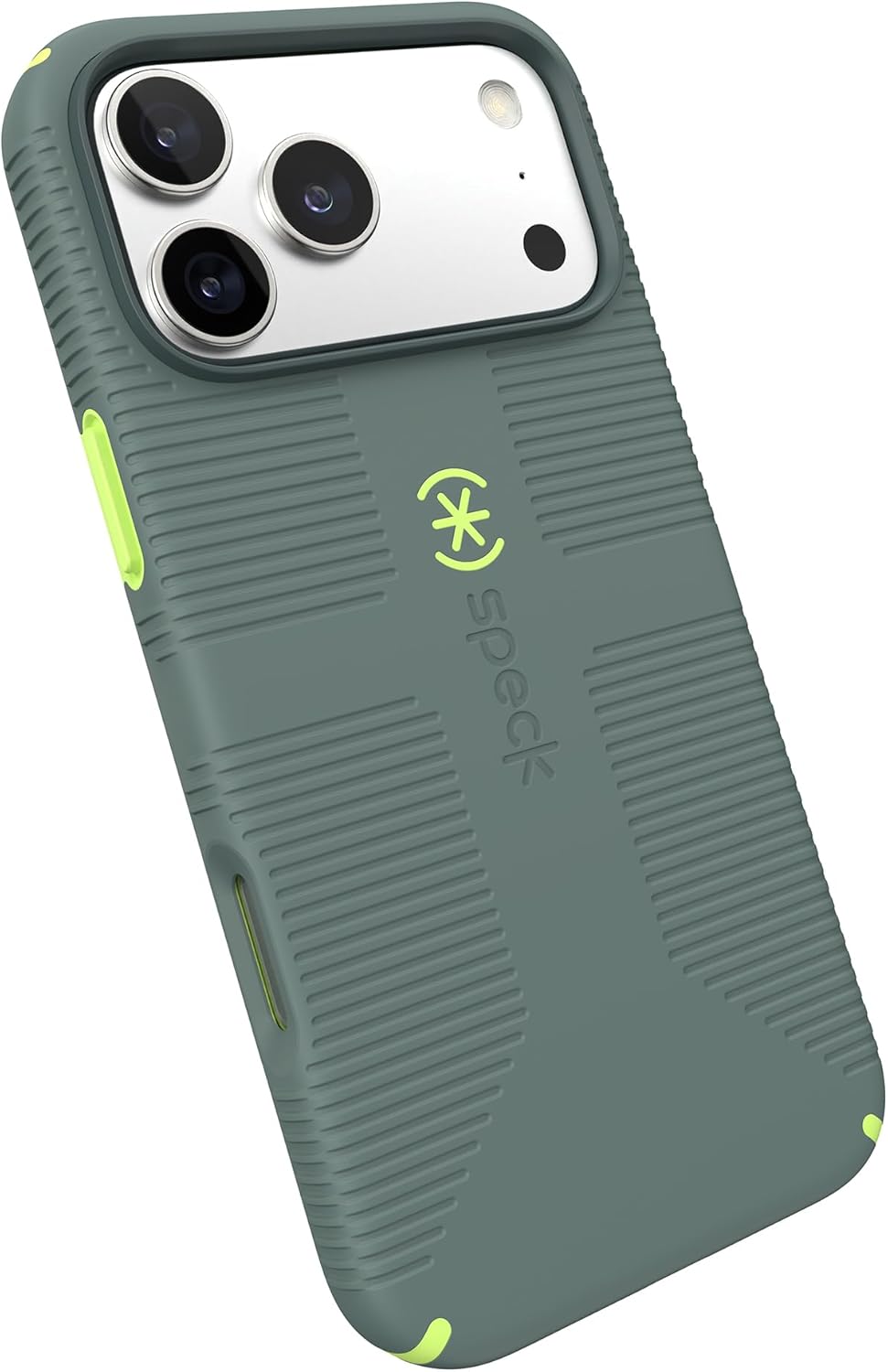 Speck CANDYSHELL Grip +MS Case for iPhone 17 Pro Max - NEO DRAB/Glow Green | Slim Protective Grip | Drop Protection | MagSafe Compatible - Image 7