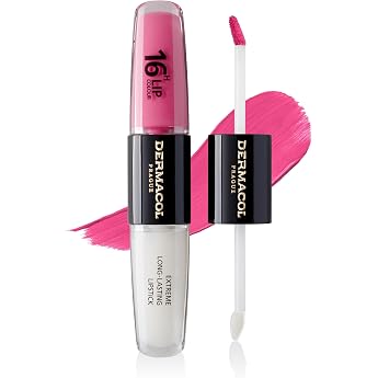 Dermacol 16H Lip Colour 2-Phase Kissproof Lipstain & Gloss No. 18