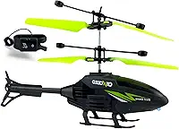 Helicóptero Infantil com Controle de Pulso e Sensor de Movimento, Brinquedo Educativo com Luz LED, Bateria Recarregável, Seguro e Resistente – Ideal para Crianças (Verde)