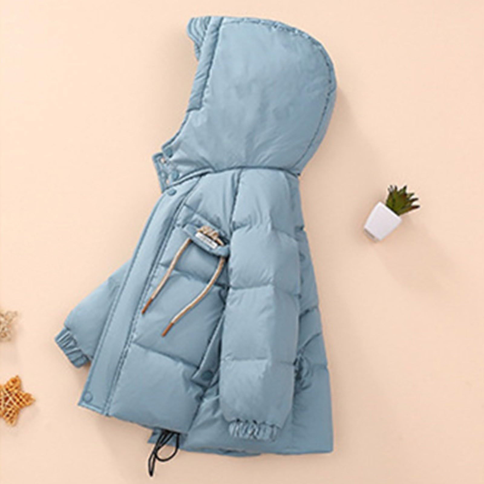 FGUUTYM Niños Niño Bebé Niña Invierno Cálido Grueso Sólido Algodón Manga Larga Chaqueta Acolchada Abrigo Ropa Bebé Niño 68 Primavera